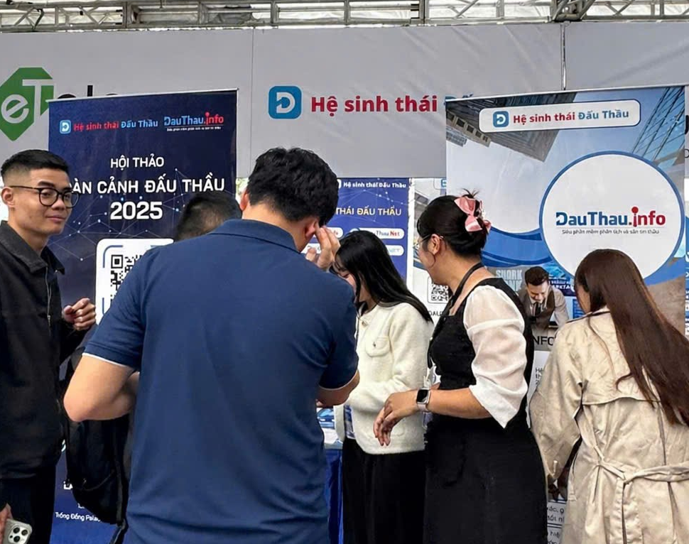 Gian hàng của Hệ sinh thái Đấu Thầu đã thu hút nhiều sự quan tâm