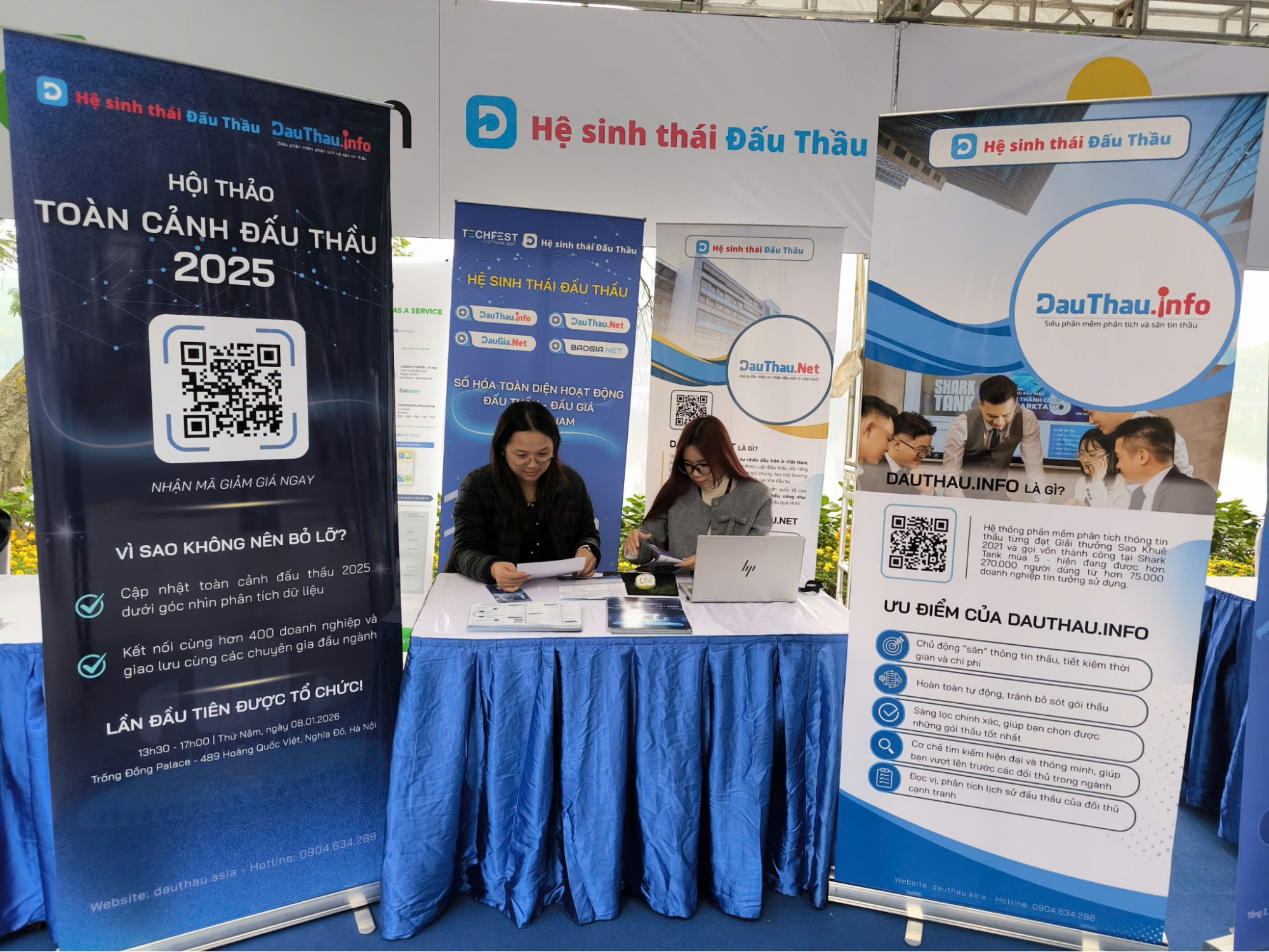 Gian hàng của Hệ sinh thái Đấu Thầu tại Techfest Vietnam 2025