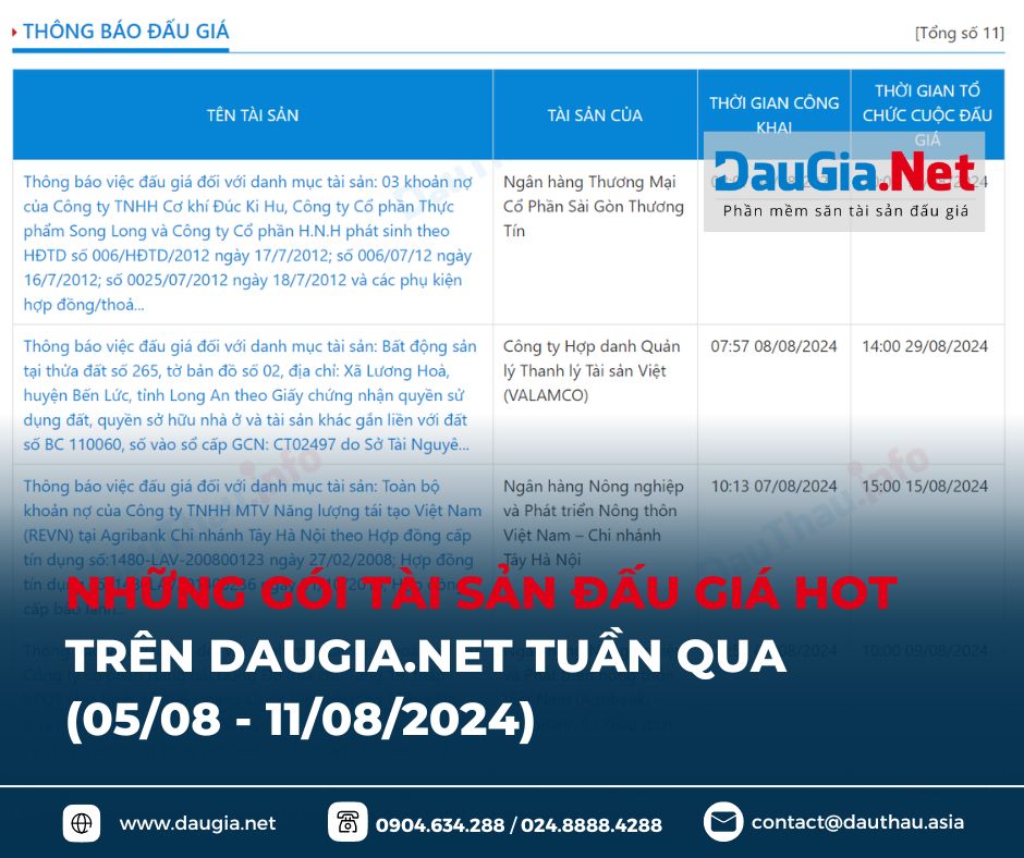 điểm tin daugia net tháng 8