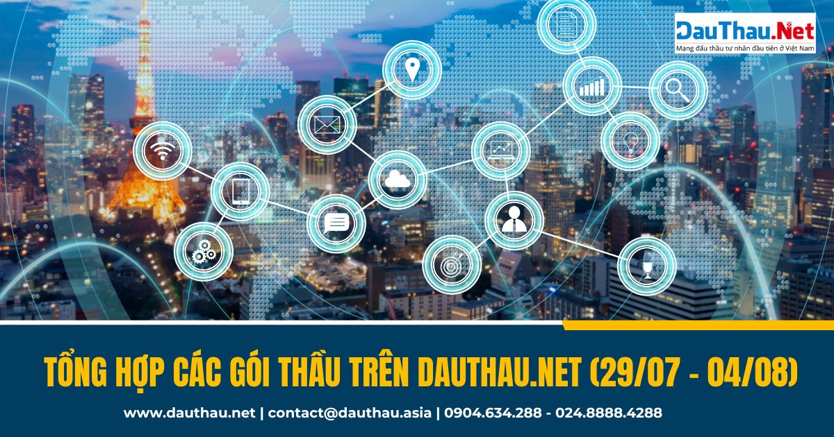 Tổng hợp những gói thầu trên DauThau Net