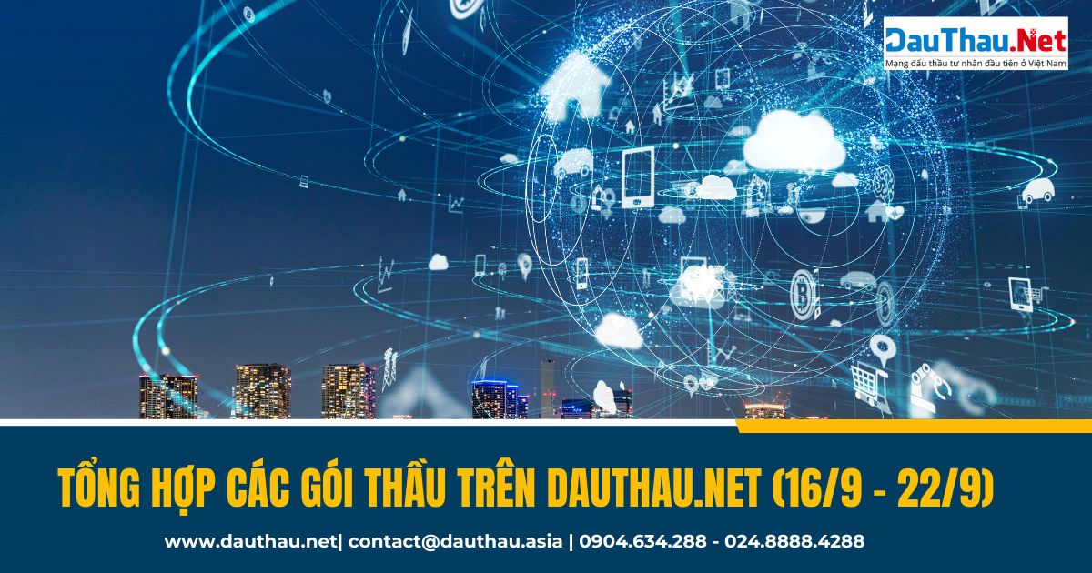 Những gói thầu được đăng tải trên DauThau Net trong tuần qua 1 (2)