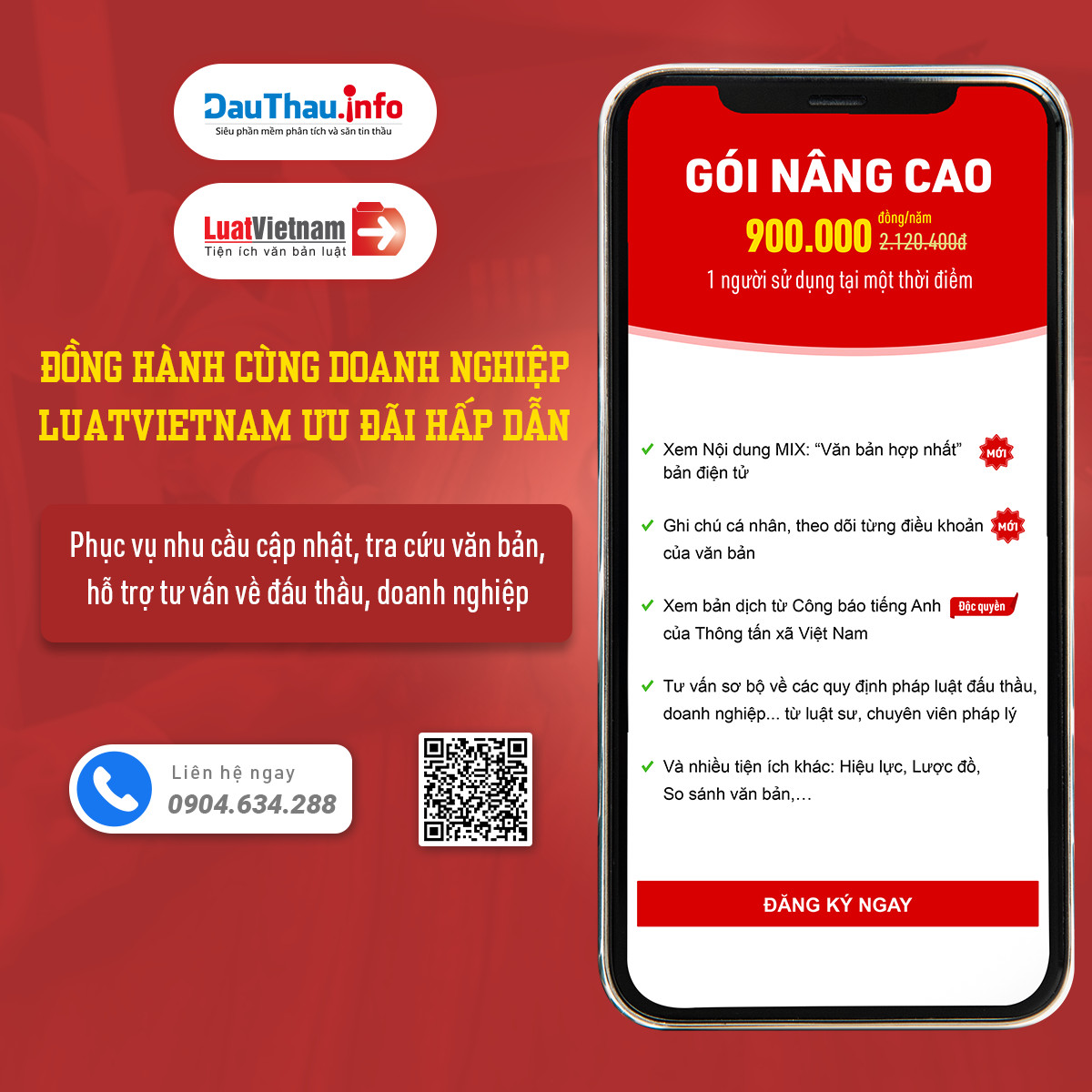 chuong trinh uu dai hop tac giua dauthau info va luatvietnam