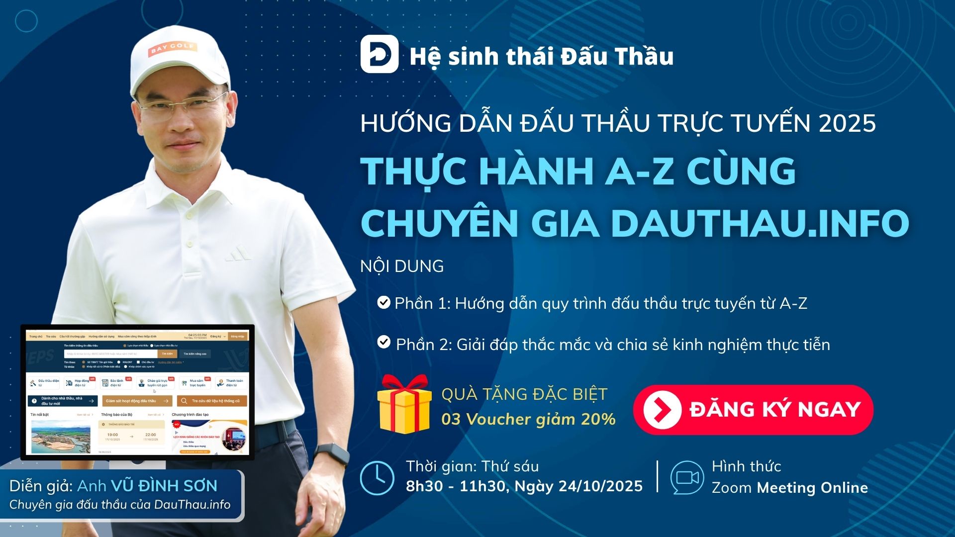 Livestream “Hướng dẫn đấu thầu trực tuyến 2025” - Thực hành A-Z cùng chuyên gia DauThau.info