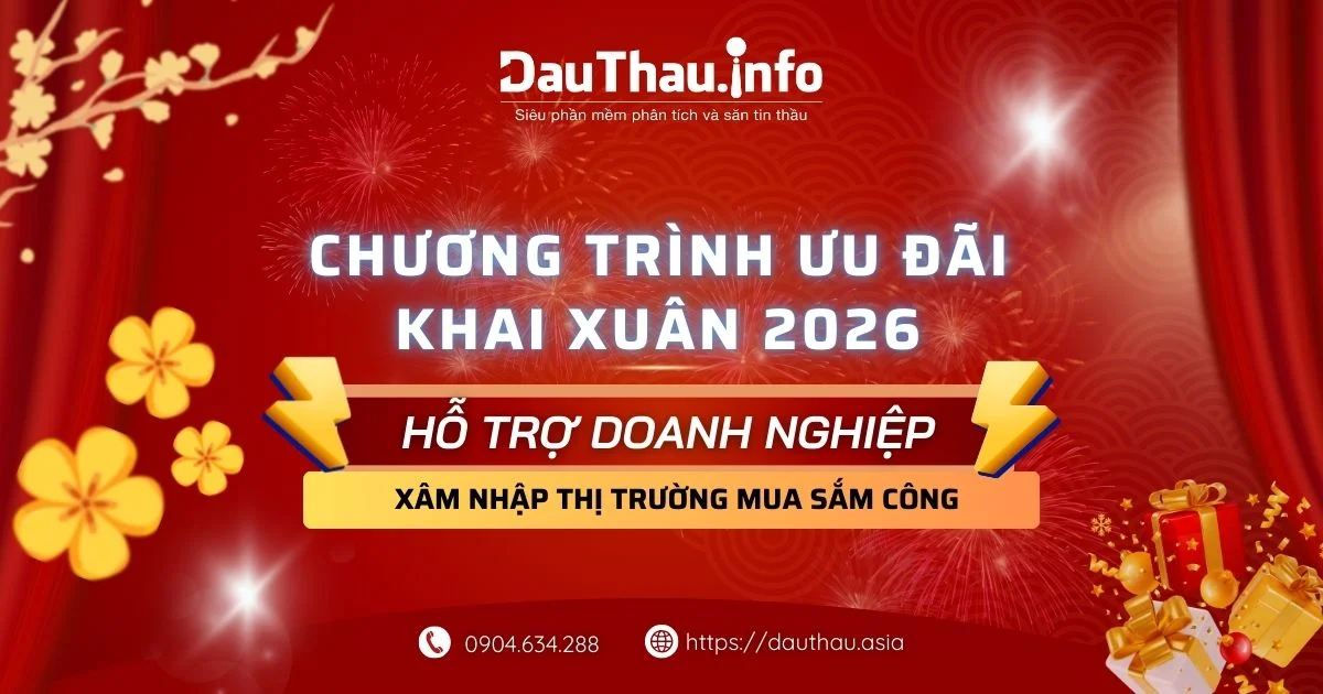 Chương trình ưu đãi khai xuân 2026 của DauThau.info