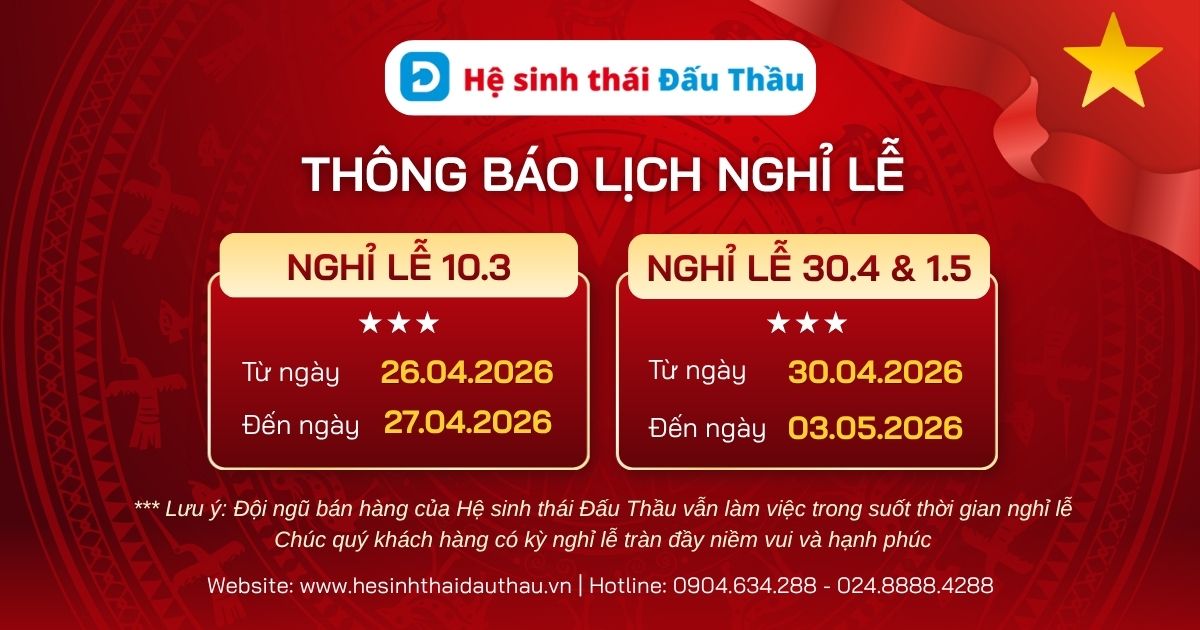 Thông báo lịch làm việc Giỗ Tổ Hùng Vương 10/3 và 30/4 - 1/5