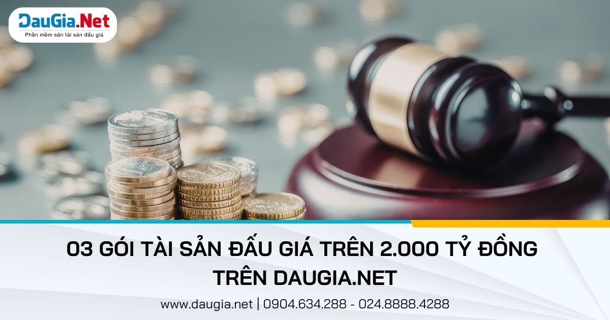 Top 3 gói tài sản trên 2.000 tỷ đồng