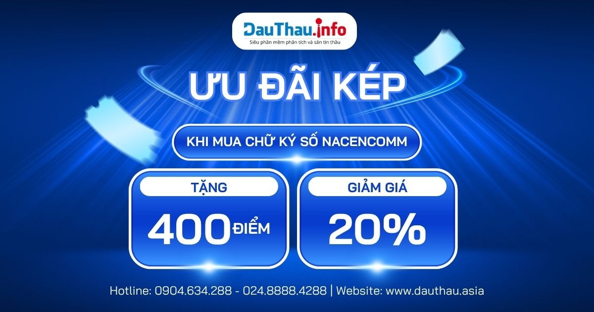 Ưu đãi kép khi mua chữ ký số Nacencomm từ DauThau.info